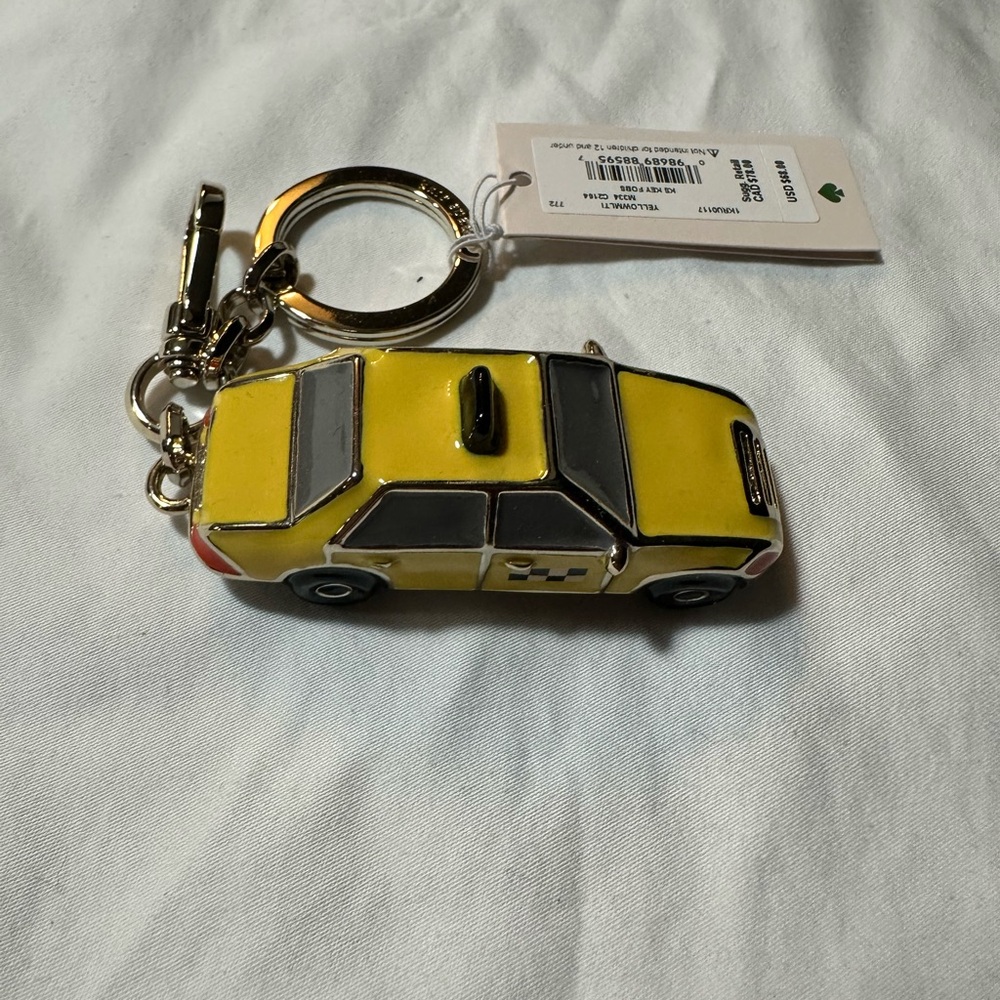 Kate Spade Yellow Taxi Keychain